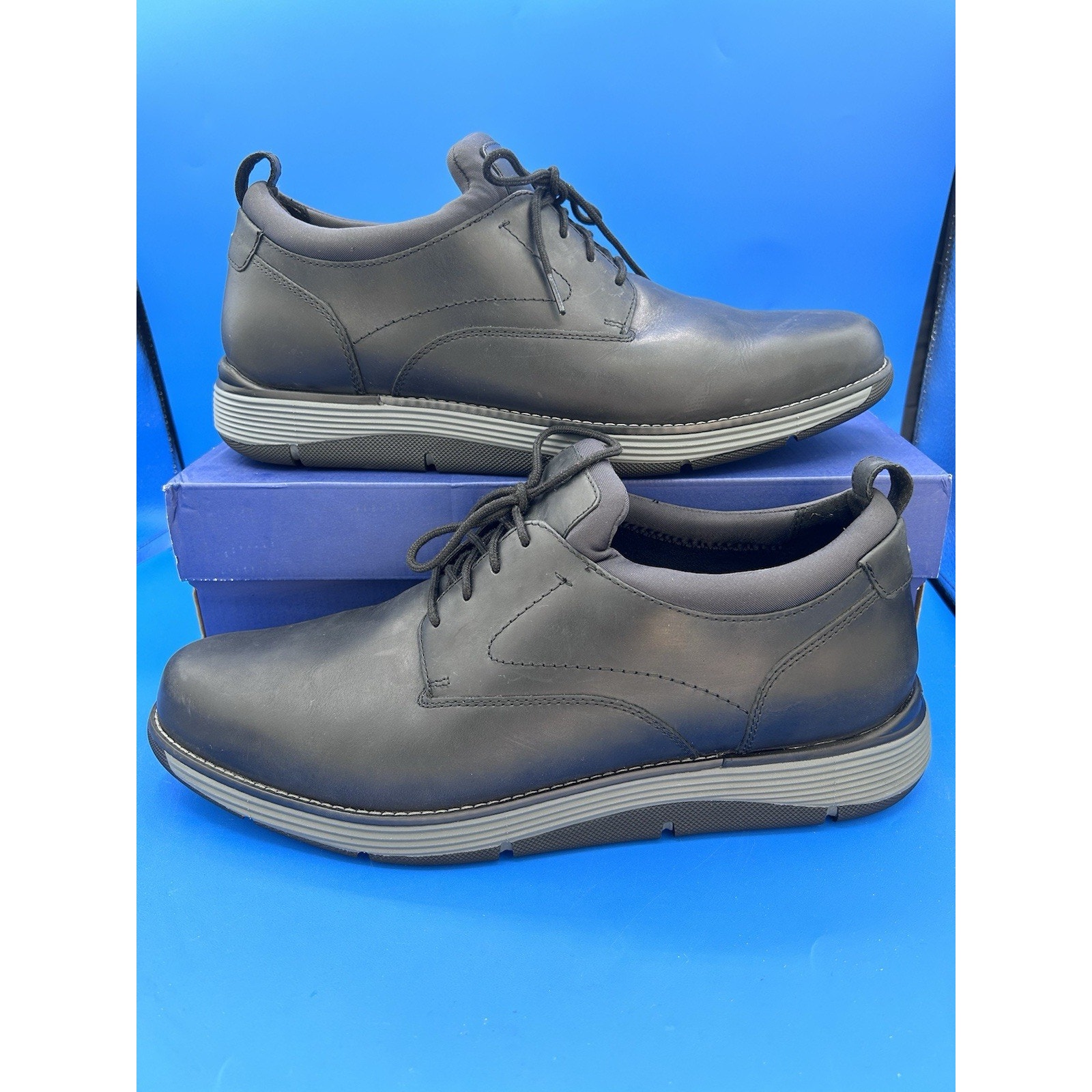 Rockport Lukah Rmlukah Mens Black Oxfords & Lace Ups Plain Toe Shoes Sz14w
